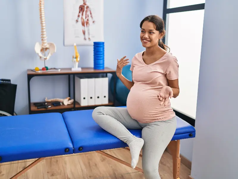 Pregnancy chiropractic exam